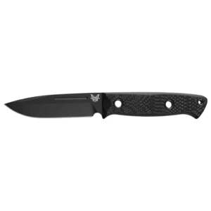 Benchmade Bushcrafter 4.38 inch Fixed Blade Knife - Black
