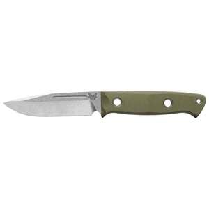 Benchmade Bushcrafter 4.38 inch Fixed Blade Knife - OD Green