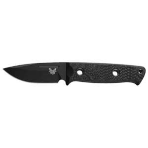 Benchmade Mini Bushcrafter 3.38 inch Fixed Blade Knife - Black