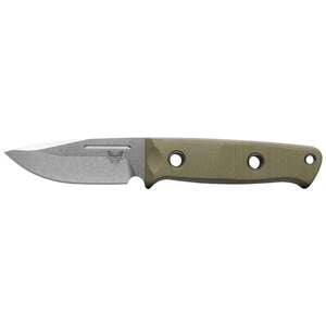 Benchmade Mini Bushcrafter 3.38 inch Fixed Blade Knife - OD Green