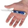 Case Mini Trapper 2.8 inch Folding Knife - Blue Pearl Kirinite