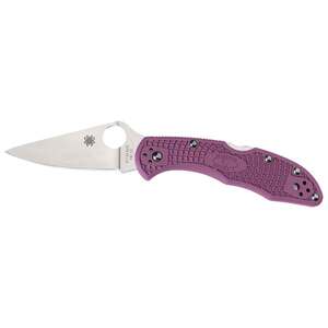 Spyderco Delica 4 Lightweight 2.9 inch Folding Knife - Purple
